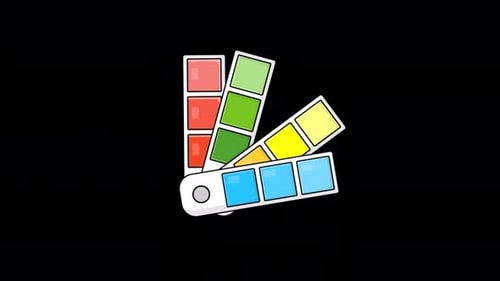 Animiertes Farbpalettenvideo — Transparent