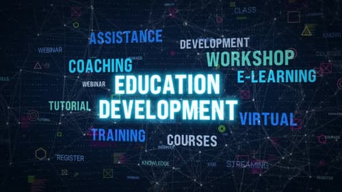 vídeo conceitual de workshop de treinamento de desenvolvimento educacional