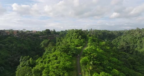 Vue aérienne de Campuhan Ridge Walk et de ses environs, Ubud, Bali, Indonésie