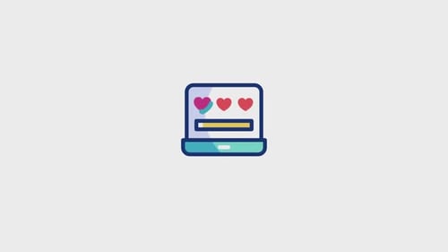 Animiertes Laptop-Feedback-Symbol V1