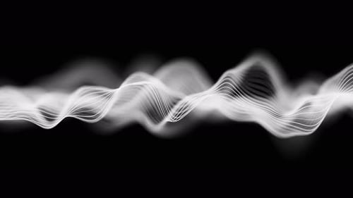 Audio White Waveform Digital Motion Loop Background Abstract Music Waves Equalizer Futuristic Sound