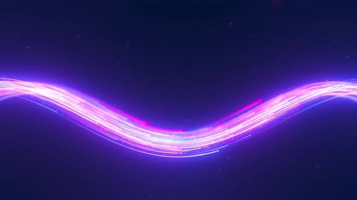 Big Data Light Speed Flow Abstract Digital Data Stream of Quantum Computing Cyberspace of Qubit