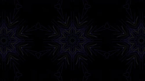 Geometric Abstract Dots and Lines Kaleidoscope Loop Background Animation
