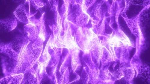 Abstract purple energy waves futuristic hi-tech glowing particles background, 4k video 60 fps