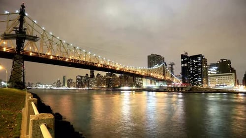 Waterfront And Bridge Of New York City