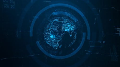 Earth Globe Hud Animated