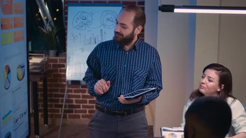 Team Meeting with Data Presentation