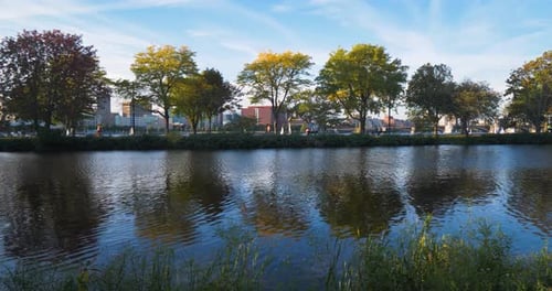 Boston, Massachusetts / United States - August 23 2018: Beautiful Boston Park