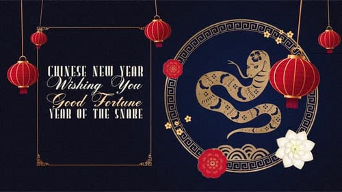 Chinese wishing you good fortune Blue Creative Background