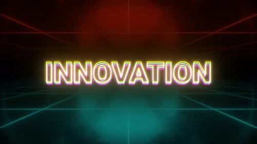 Neon Innovation Text Reveal Title Animation