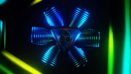 A Pulsating VJ Loop with Rhythmic Neon Disco Strobes