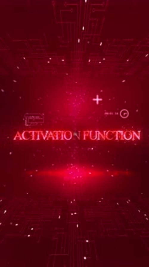 Activation Function Words In Ai On Digital Background