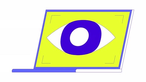 Laptop eye tracking 2D object animation