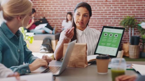 Women Meeting in Urban Office Workplace