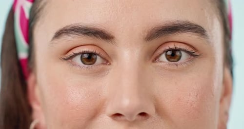 Extreme Close Up of Woman's Face