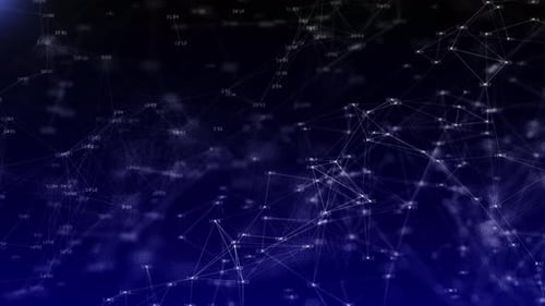 Digital Blue Background With Dots And Lines