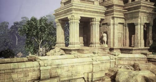 Ancient Temple Ruins Surrounded By Lush Greenery Unveil Historical Secrets