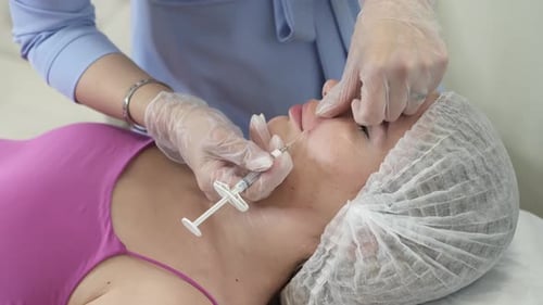 Facial Injection Procedure in Medical Clinic