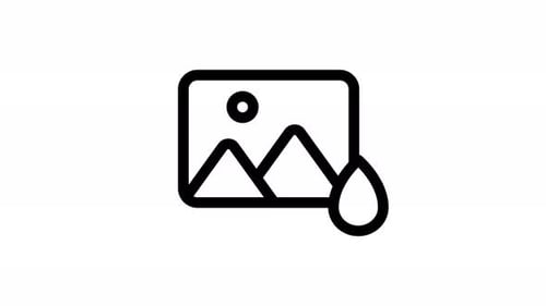 Animated Photo Icon with Droplet Element