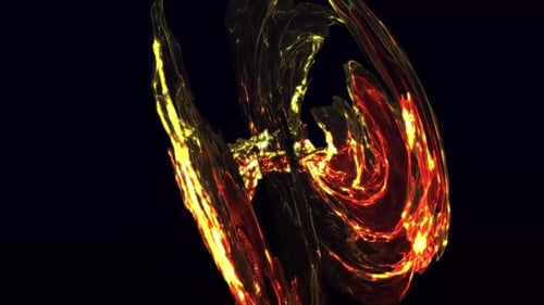 Abstract Fluid Fire Energy Rotating Background Loop