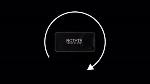 Animação de vídeo vertical: paisagem de 90% de rotação para uma melhor experiência da mensagem. Gire seu telefone