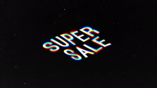 Glitch Effect Super Sale Animated Title