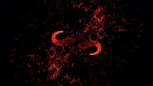 Faszinierende Pyrotechnik am Nachthimmel zur Feier mit funkelnden Feuerspuren.