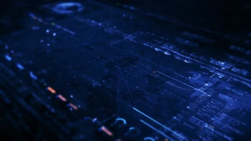 Fondo de pantalla frontal de simulación Web3 de matriz de datos avanzada 10