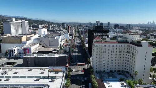 Hollywood Boulevard at Los Angeles in California United States.
