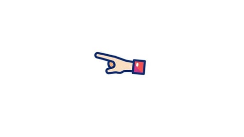 Animated Artistic Pointing Hand Icon Cursor