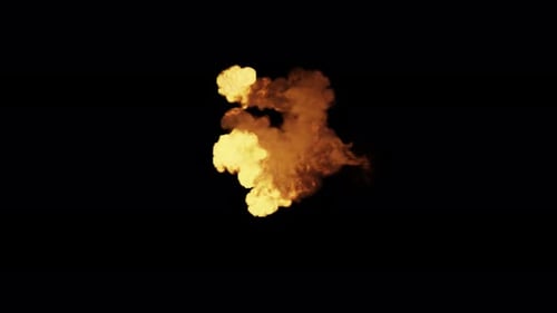 Feuer- und Rauchflammen fliegen und kollidieren miteinander
