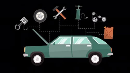 Opening The Hood Of The Vehicle Arriving At The Car Repair Service 4K