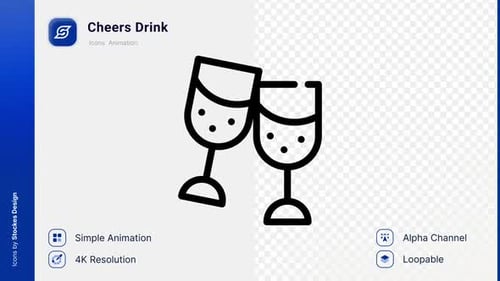 Animation Cheers Drink Icon
