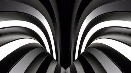 Circle Moving White Neon Lines Background Vj Loop In 4K