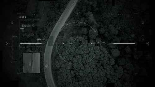 Futuristic HUD Surveillance System Interface Overlay