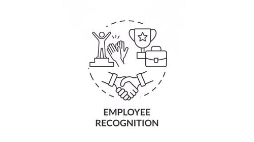 Employee recognition concept icon line animation