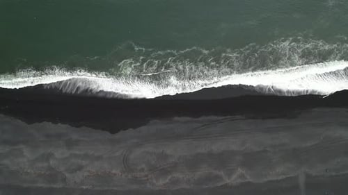 Aerial view of Iceland coastline, Iceland.