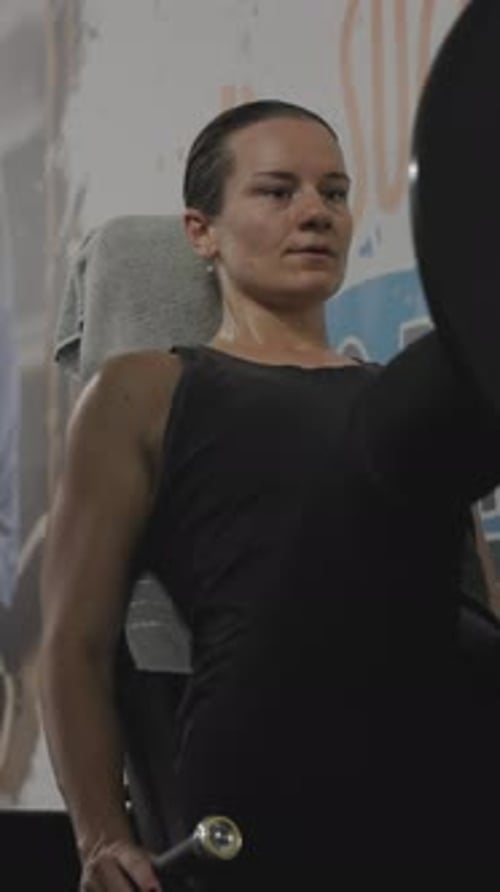 Woman Doing Leg Press at the Gym