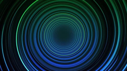 Gradient green and blue tunnel motion effect
