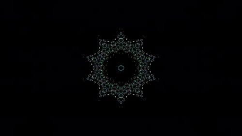 linhas abstratas, luz colorida, brilhante, forma redonda no centro, fundo preto