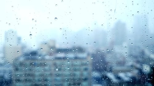 Sad Dark Moody Weather and City Skyline View