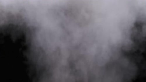 Realistic Smoke or Vapor Clouds Rise Up on Black Background