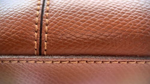 Close Thread Brown Leather Bags