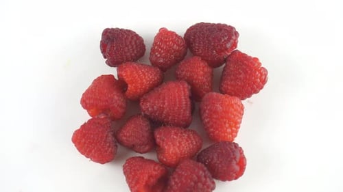 Raspberries. Berries on a white background