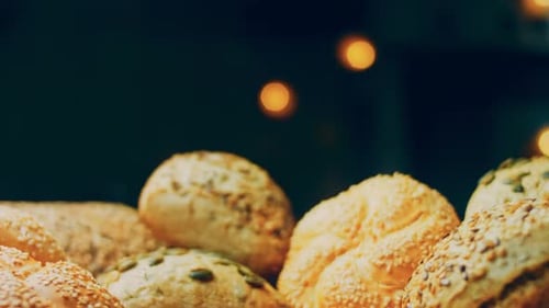 Delicious Assorted Bread in Close Up