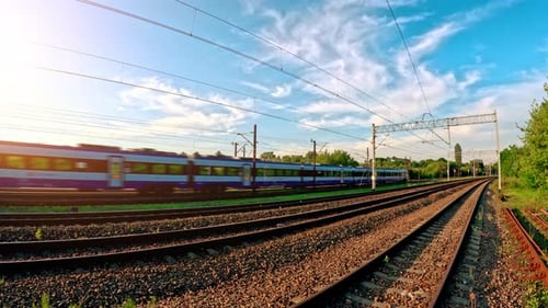 Modern high speed train. The high-speed intercity train