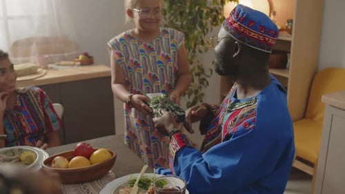 Family Celebration Gift Giving at Home