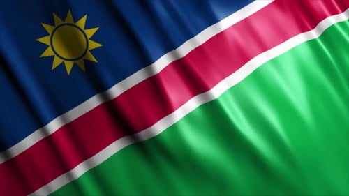 Namibia Flag Waving Seamless Loop Animation