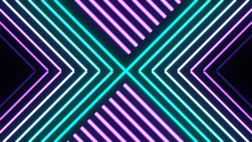 Purple And Turquoise Geometric Neon Background Vj Loop In 4K