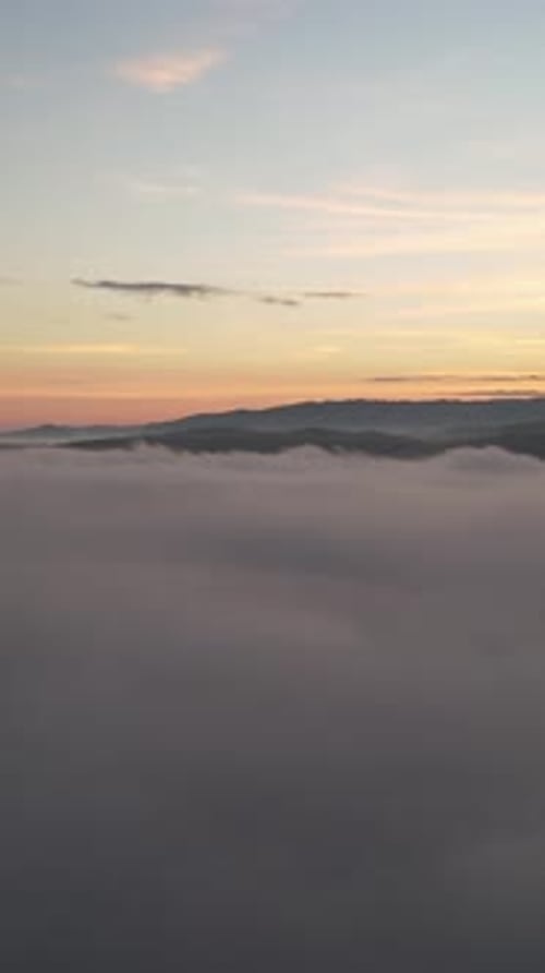Aerial Foggy Sky